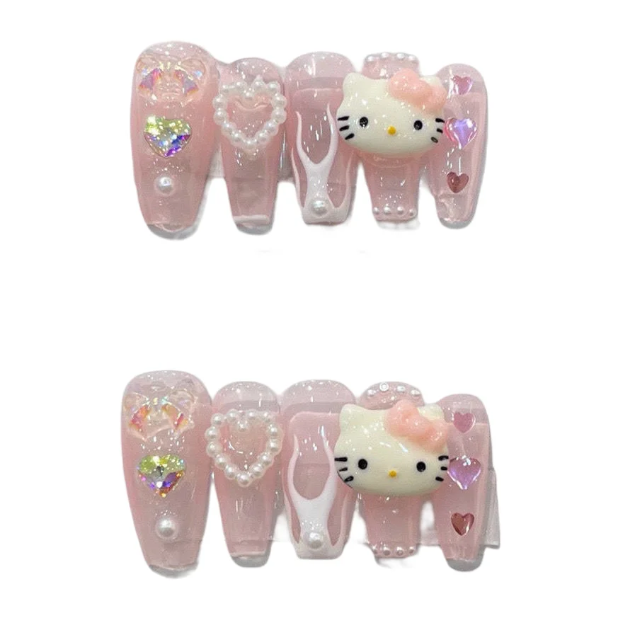 Sanrio Nail Stickers Hello Kittys Kawaii Accessories Cute Cartoon Anime Finished Product Detachable Reusable Manual Girls Gift
Sanrio Nail Stickers Hello Kittys Kawaii Accessories Cute Cartoon Anime Finished Product Detachable Reusable Manual Girls Gift
