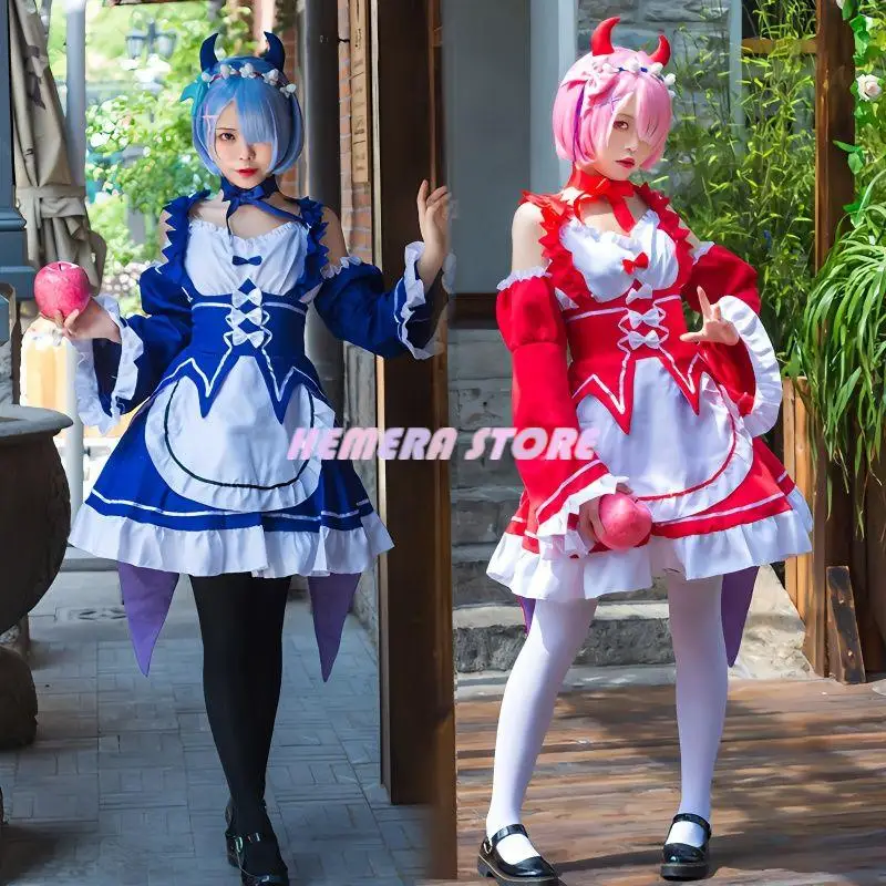 Demon Ram Rem Cosplay Anime Re:zero Kara Hajimeru Isekai Seikatsu Costumes Twins Lolita Maid Dress Role Party Suit Role Play
Demon Ram Rem Cosplay Anime Re:zero Kara Hajimeru Isekai Seikatsu Costumes Twins Lolita Maid Dress Role Party Suit Role Play