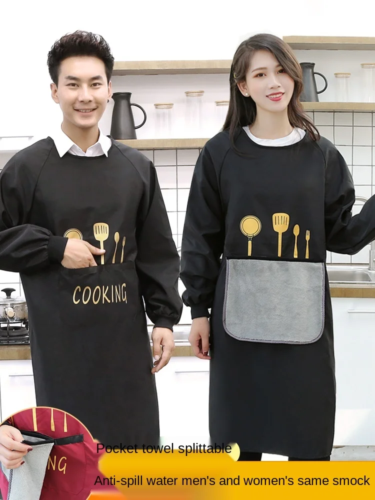 Direct Selling Apron Household Kitchen Thin Waterproof Oil-Proof Customed Working Suit Women's Fashion Long Men's Sleeve
Direct Selling Apron Household Kitchen Thin Waterproof Oil-Proof Customed Working Suit Women's Fashion Long Men's Sleeve