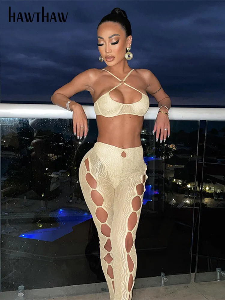 Hawthaw Women Sexy Crop Tank Tops Hollow Out Long Pants Party Club Two Piece Set Suit Outfit 2022 Summer Clothes Wholesale Items
Hawthaw Women Sexy Crop Tank Tops Hollow Out Long Pants Party Club Two Piece Set Suit Outfit 2022 Summer Clothes Wholesale Items