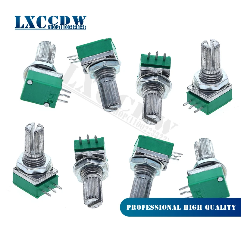 5pcs RK097N 5K 10K 20K 50K 100K 500K B5K with a switch audio 3pin shaft 15mm amplifier sealing potentiometer
5pcs RK097N 5K 10K 20K 50K 100K 500K B5K with a switch audio 3pin shaft 15mm amplifier sealing potentiometer
