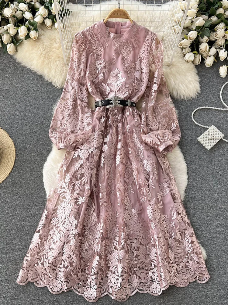 FTLZZ Spring Autumn Vintage Women Lace Patchwork Long Dress Elegant O-neck Puff Sleeve Embroidery Dress Party Fairy Dress
FTLZZ Spring Autumn Vintage Women Lace Patchwork Long Dress Elegant O-neck Puff Sleeve Embroidery Dress Party Fairy Dress