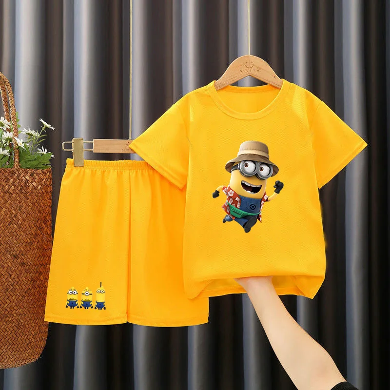 2022 summer new anime Minionss children's clothing O-neck T-shirt + shorts 2-piece sports suit boys and girls 4-14 years old
2022 summer new anime Minionss children's clothing O-neck T-shirt + shorts 2-piece sports suit boys and girls 4-14 years old
