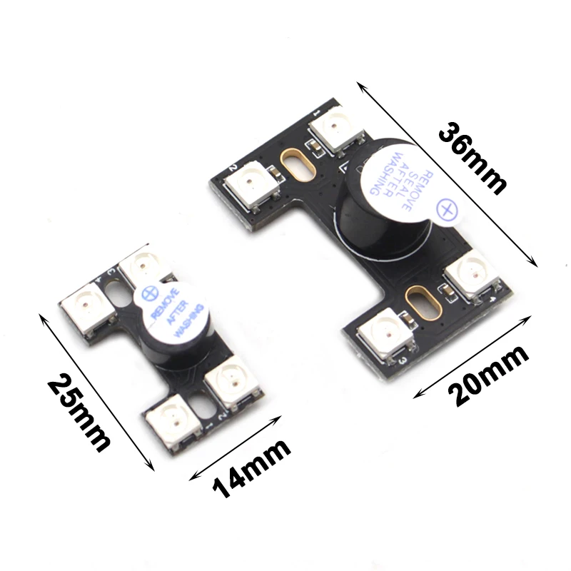 WS2812B LED 4 лампы жесткой формы хвостового света интегрированная плата сигнализации BB громкоговоритель для запчастей многоразовой траектории мультиосевых дронов.