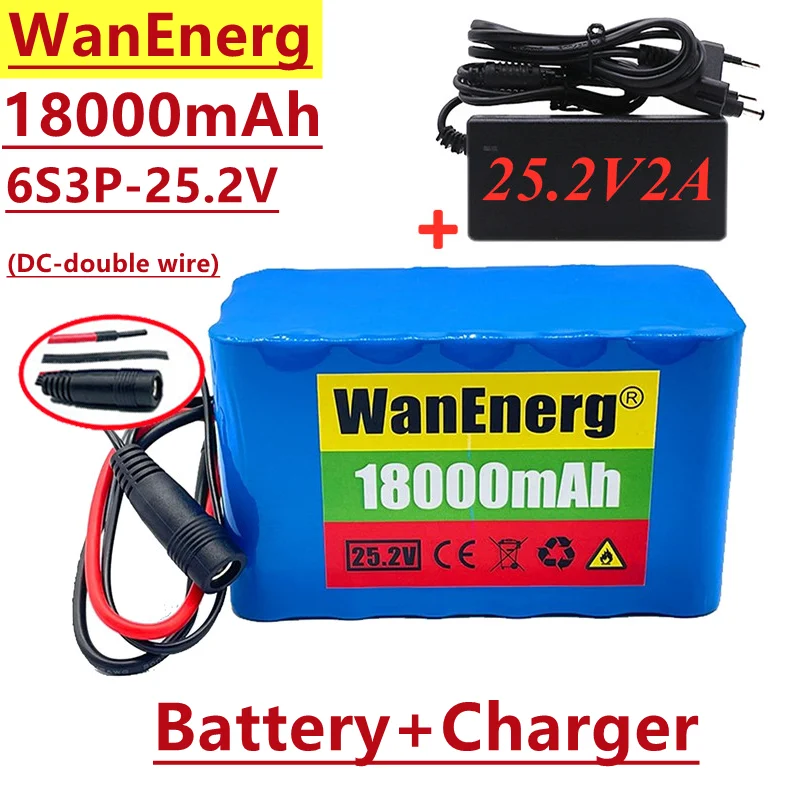 6s3p 24V lithium battery pack, 25.2v 18000mAh, for outdoor power supply, electric toy car, built-in BMS charging protection
6s3p 24V lithium battery pack, 25.2v 18000mAh, for outdoor power supply, electric toy car, built-in BMS charging protection