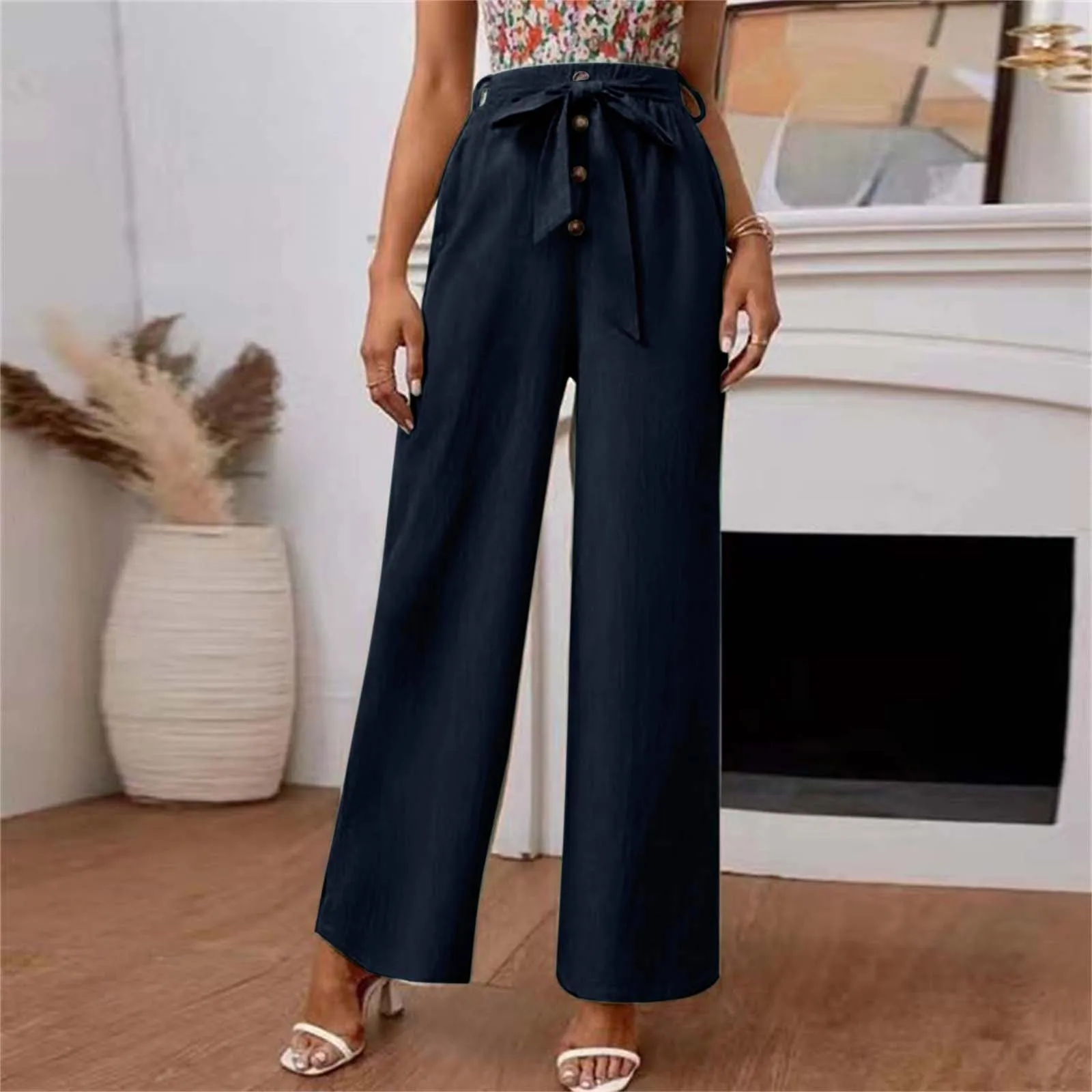 Платье, одежда для женщин, модные длинные брюки из хлопка и льна, на пуговицах, с высокой талией, Расклешенные платья, брюки для женщин, Делов...
Платье, одежда для женщин, модные длинные брюки из хлопка и льна, на пуговицах, с высокой талией, Расклешенные платья, брюки для женщин, Делов...