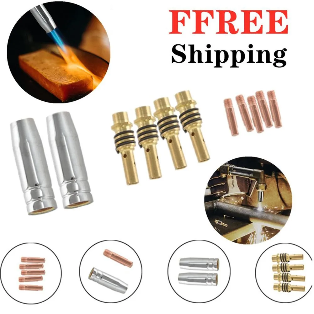 Industrial Useful Welding Accessory Equipment Torch Welder 11pcs Consumables Copper For Binzel 15AK/GRIP15 Holder
Industrial Useful Welding Accessory Equipment Torch Welder 11pcs Consumables Copper For Binzel 15AK/GRIP15 Holder