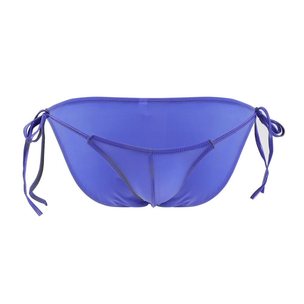 Men Sexy Ice Silk Briefs Summer Bikini Panties Low-Rise Pouch Underwear Side Straps Seamless Breathable Thin Underpants 2022
Men Sexy Ice Silk Briefs Summer Bikini Panties Low-Rise Pouch Underwear Side Straps Seamless Breathable Thin Underpants 2022