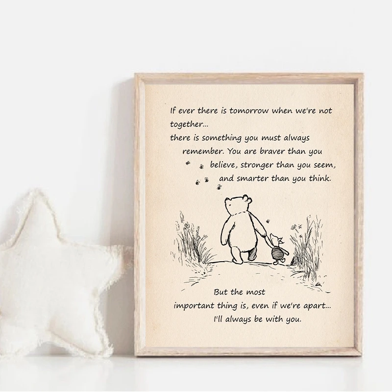 Little Bear Winnie Quote Vintage Poster Prints Nursery Decor If Ever There is Tomorrow Cartoon Art Canvas Painting for Kids Room
Little Bear Winnie Quote Vintage Poster Prints Nursery Decor If Ever There is Tomorrow Cartoon Art Canvas Painting for Kids Room