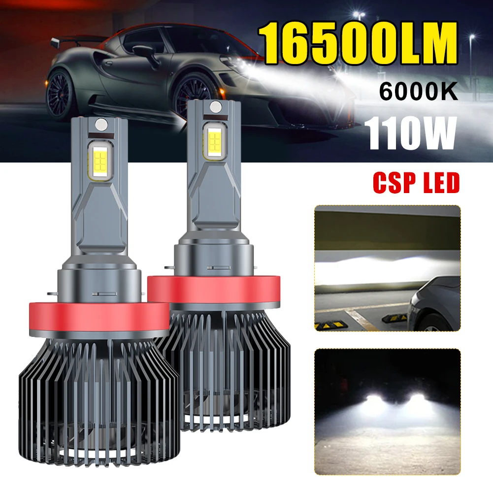 2Pcs H11 Car LED Headlight Bulb H7 H10 9005 9006 9004 9007 9008 H4 High Low Beam Super Bright 6000K White LED Bulb 110W 16500LM
2Pcs H11 Car LED Headlight Bulb H7 H10 9005 9006 9004 9007 9008 H4 High Low Beam Super Bright 6000K White LED Bulb 110W 16500LM