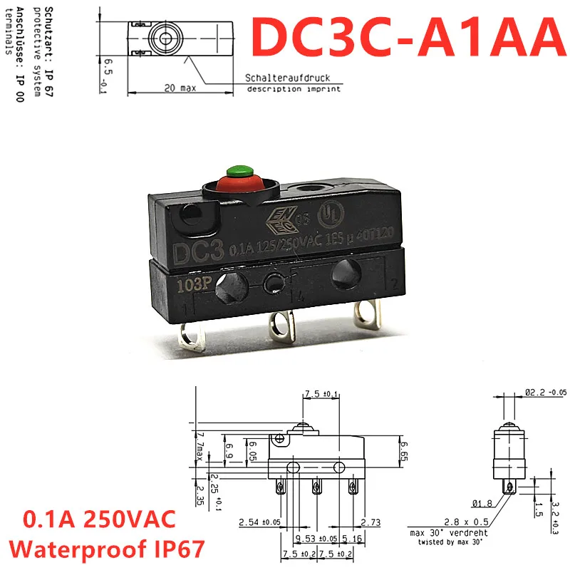Микропереключатель ZF CHERRY DC3 водонепроницаемый
Микропереключатель ZF CHERRY DC3 водонепроницаемый