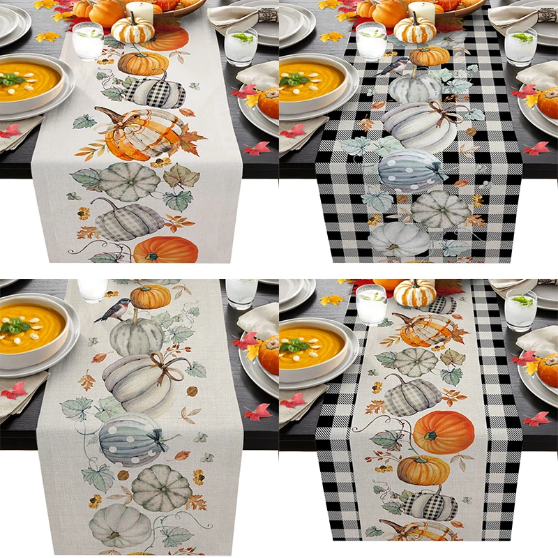 Autumn Table Runner Pumpkin Maple Bird Dining Country Decor Washable Polyester Kitchen Dinner Christmas Decoration Tablecloth
Autumn Table Runner Pumpkin Maple Bird Dining Country Decor Washable Polyester Kitchen Dinner Christmas Decoration Tablecloth