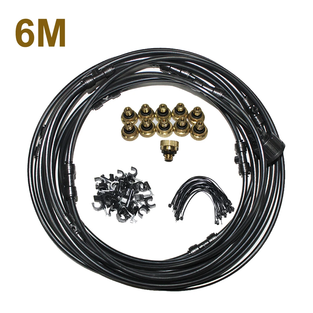 Mister System for Outside Patio Outdoor Cooling System with PE Hose Brass Mist Nozzles 3/4" Adapter for Garden Porch Greenhouse
Mister System for Outside Patio Outdoor Cooling System with PE Hose Brass Mist Nozzles 3/4" Adapter for Garden Porch Greenhouse