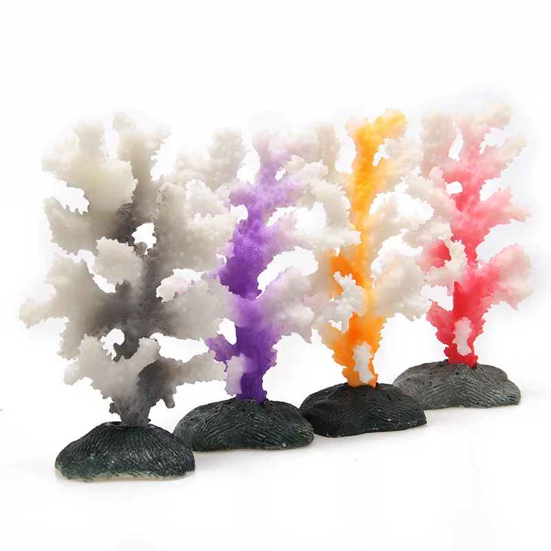 

1PC Aquarium Fish Tank Landscaping Simulation Coral Sea Urchin Ball Silicone Seaweed Luminous Fluorescence Simulation Coral Tree