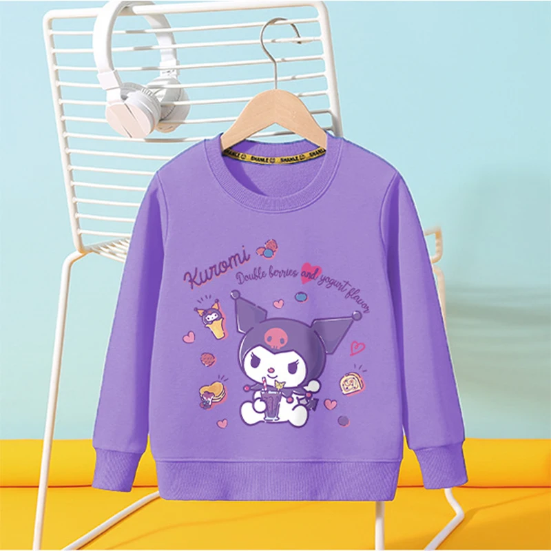 Хлопковая толстовка Sanrio Kuromi Hello Kitty My Melody, милый осенний пуловер в стиле аниме для девочек, детская мультяшная одежда, подарок
Хлопковая толстовка Sanrio Kuromi Hello Kitty My Melody, милый осенний пуловер в стиле аниме для девочек, детская мультяшная одежда, подарок