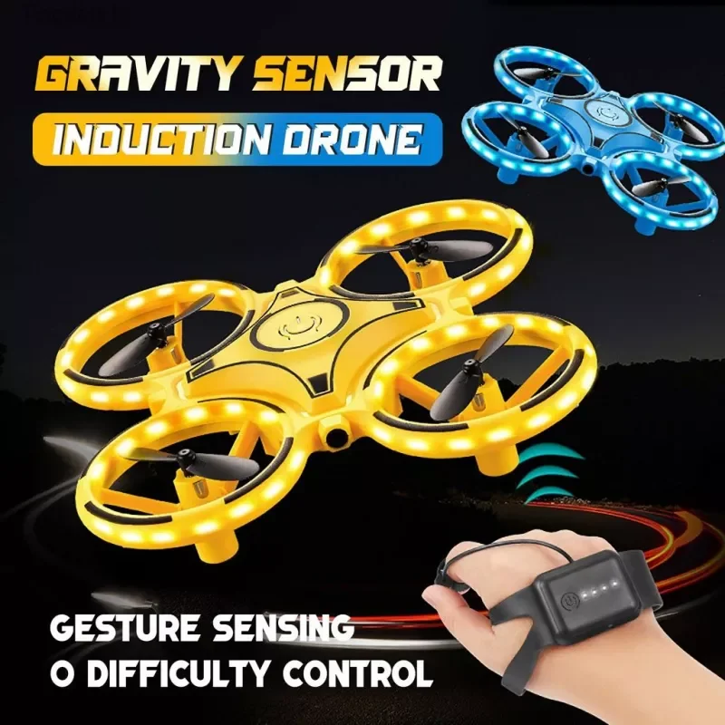 

Mini Helicopter RC UFO Flying Toys Aircraft Wristband Gesture Control Sensor RC Quadcopter Electric Induction Toys for MiniDrone