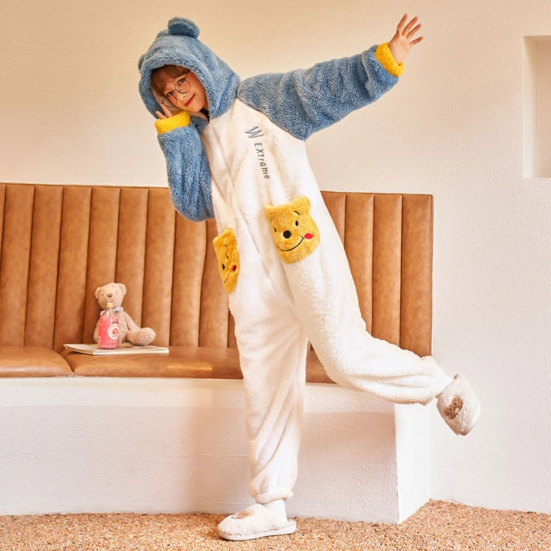 Kigurumis Winter Thicken Women Onesie Pijama Cartoon Bear Soft Plush Pyjama Pour Femme Lovely Zipper One-piece Jumpsuit Christma
Kigurumis Winter Thicken Women Onesie Pijama Cartoon Bear Soft Plush Pyjama Pour Femme Lovely Zipper One-piece Jumpsuit Christma
