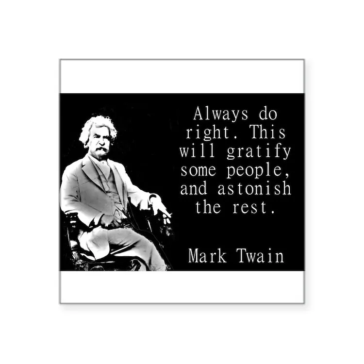 Наклейка «Always Do Right»-Twain, квадратная наклейка для ноутбука, автомобиля, милое мультяшное искусство, модный чемодан для общественных мест 
Наклейка «Always Do Right»-Twain, квадратная наклейка для ноутбука, автомобиля, милое мультяшное искусство, модный чемодан для общественных мест
