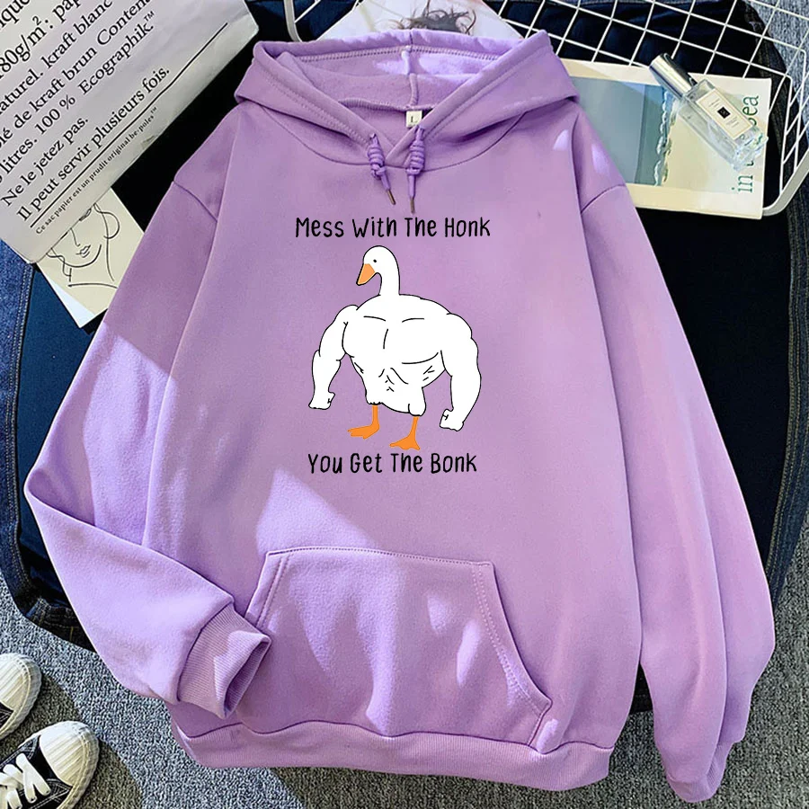 You Get Bonk Hoodies Women Graphic Funny Duck Sweatshirts Hooded Cartoon Murder Goose Kawaii Harajuku Oversized Aesthetic Tops
You Get Bonk Hoodies Women Graphic Funny Duck Sweatshirts Hooded Cartoon Murder Goose Kawaii Harajuku Oversized Aesthetic Tops