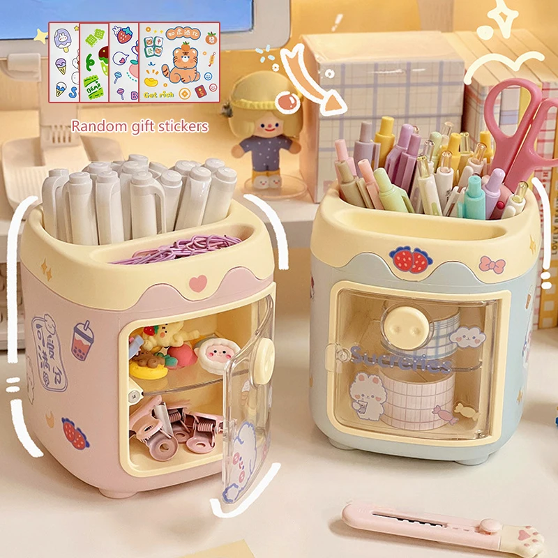 Multifunctional Kawaii Pen Holder Brush Pot Pencil Case Desktop Children Student Stationery Organizer Office Supplies Storage
Multifunctional Kawaii Pen Holder Brush Pot Pencil Case Desktop Children Student Stationery Organizer Office Supplies Storage