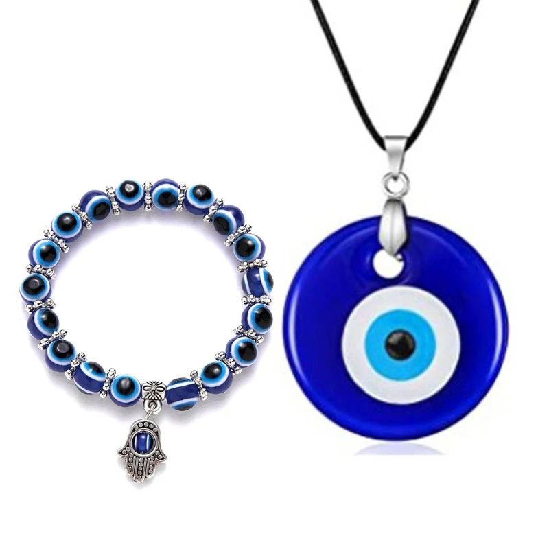 for EVIL EYE Beaded Charm Bracelet Blue Eye Bead Bracelet Turkish Lucky Necklace Suitable for Ladies Men for Protection
for EVIL EYE Beaded Charm Bracelet Blue Eye Bead Bracelet Turkish Lucky Necklace Suitable for Ladies Men for Protection