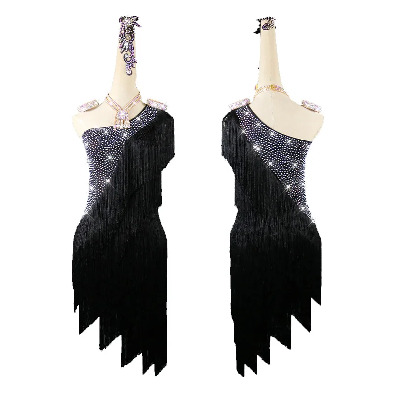 Latin Dance Dress Latin Skirt Competition Dress Costumes Performing Dresses Sparkly Rhinestones Customize Children Tassel Skirts
Latin Dance Dress Latin Skirt Competition Dress Costumes Performing Dresses Sparkly Rhinestones Customize Children Tassel Skirts