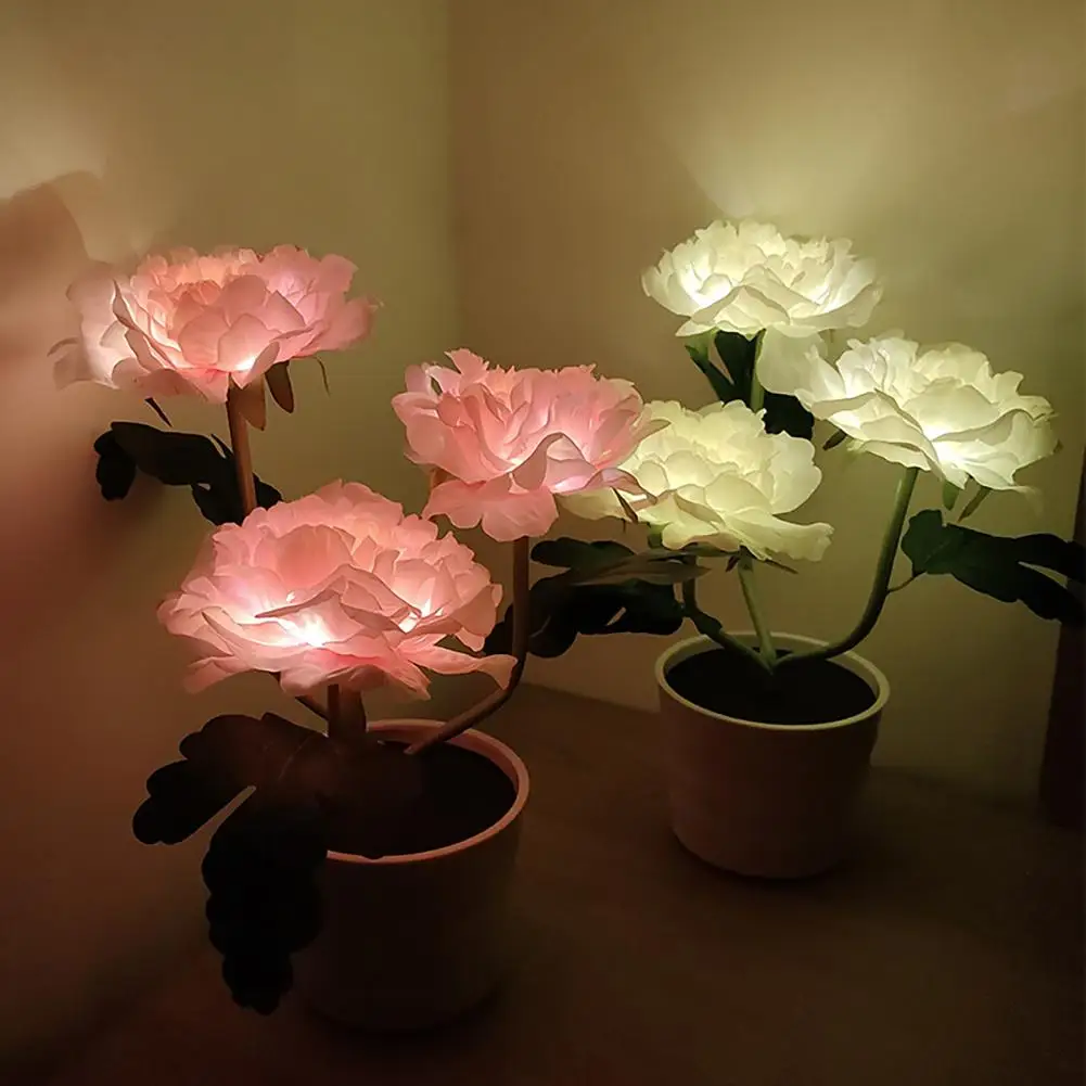 Indoor Solar Led Peony Flower Night Light Decor Table Lamp Outdoor For Girl Home Lawn Bedroom Balcony Garden Decoration Lamps
Indoor Solar Led Peony Flower Night Light Decor Table Lamp Outdoor For Girl Home Lawn Bedroom Balcony Garden Decoration Lamps