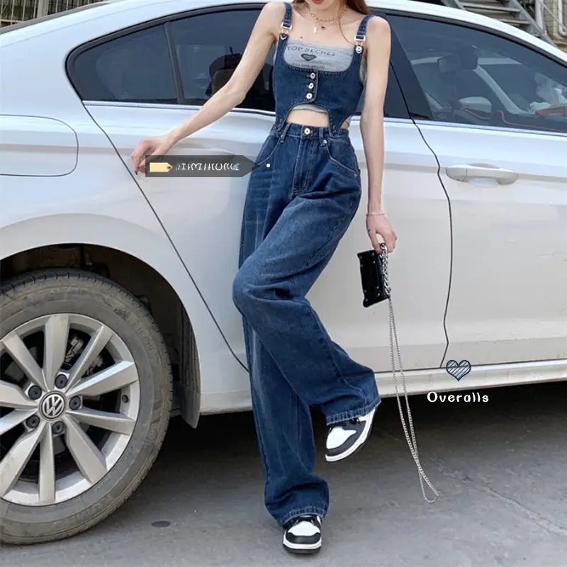 Retro Loose Jeans Spring And Autumn New Women'S Niche Design Sense Strappy Pants Hollow Jumpsuit High Waist Straight Pants Y2k
Retro Loose Jeans Spring And Autumn New Women'S Niche Design Sense Strappy Pants Hollow Jumpsuit High Waist Straight Pants Y2k