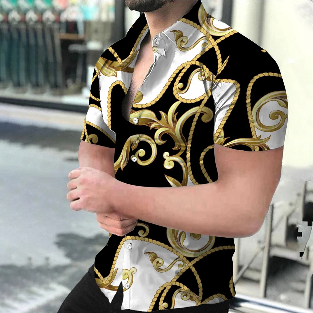 Shirt Men Tops Hawaiian Loose New Party Short Sleeve Stars Printed Summer T-Shirt Top 2022 Baroque Print Fashion
Shirt Men Tops Hawaiian Loose New Party Short Sleeve Stars Printed Summer T-Shirt Top 2022 Baroque Print Fashion