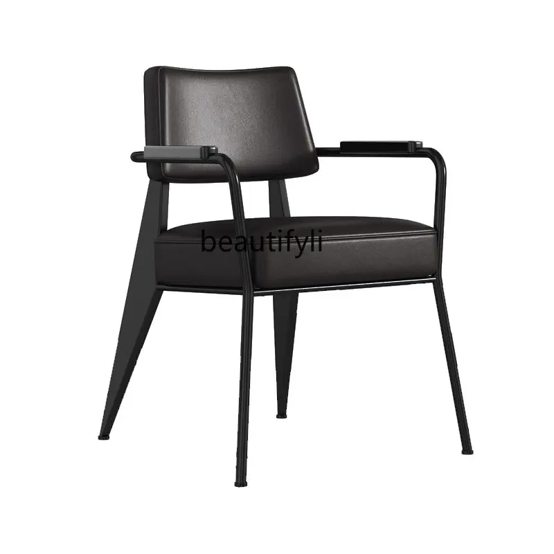 

CXH Chair Comfortable Student Writing Chair LOFT Industrial Wind Backrest Office Study Chair
