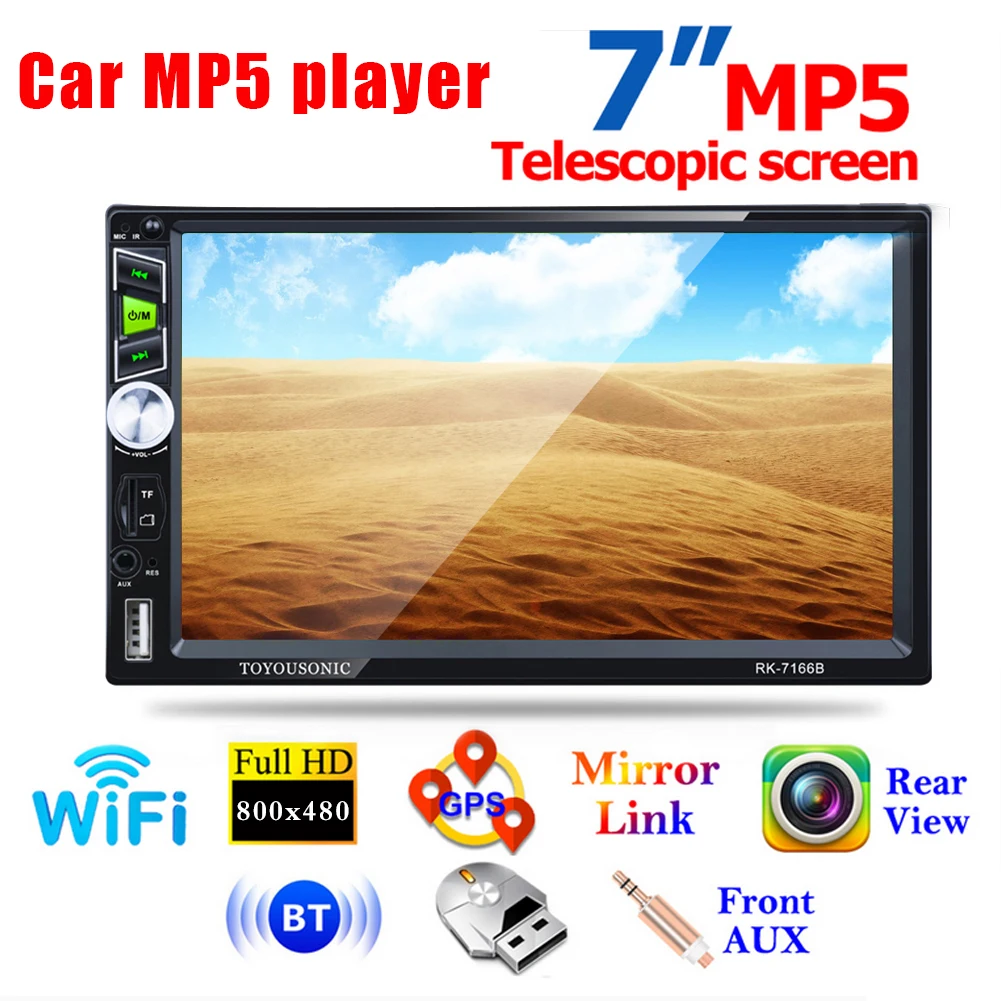 Double DIN Head Unit Multimedia Player Touch Screen HD Multimedia Players 7 inch Display Bluetooth-compatible AUX Radio
Double DIN Head Unit Multimedia Player Touch Screen HD Multimedia Players 7 inch Display Bluetooth-compatible AUX Radio