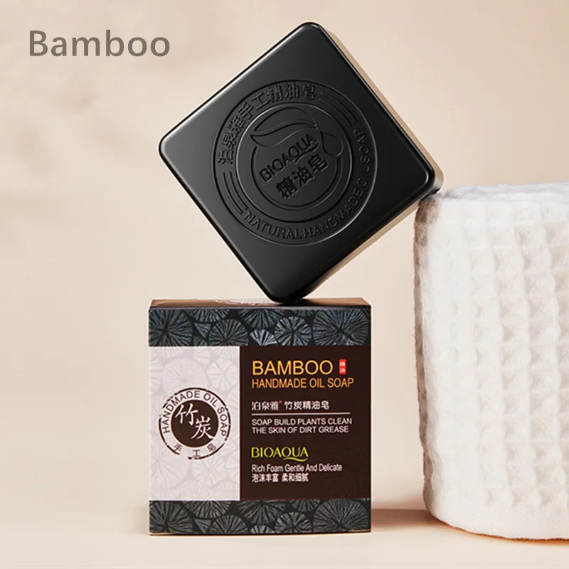 Natural Organic Herbal Essential Black Bamboo Oil Soap Whitening Handmade Soap Skin Remove Acne Deep Cleansing Face Hair Care
Natural Organic Herbal Essential Black Bamboo Oil Soap Whitening Handmade Soap Skin Remove Acne Deep Cleansing Face Hair Care