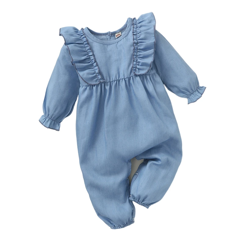 Newborn Clothing Ruffled Baby Girl Denim Blue Romper Spring Autumn Baby Infant Fashion Girl Clothes Long Sleeve Overall Jumpsuit
Newborn Clothing Ruffled Baby Girl Denim Blue Romper Spring Autumn Baby Infant Fashion Girl Clothes Long Sleeve Overall Jumpsuit