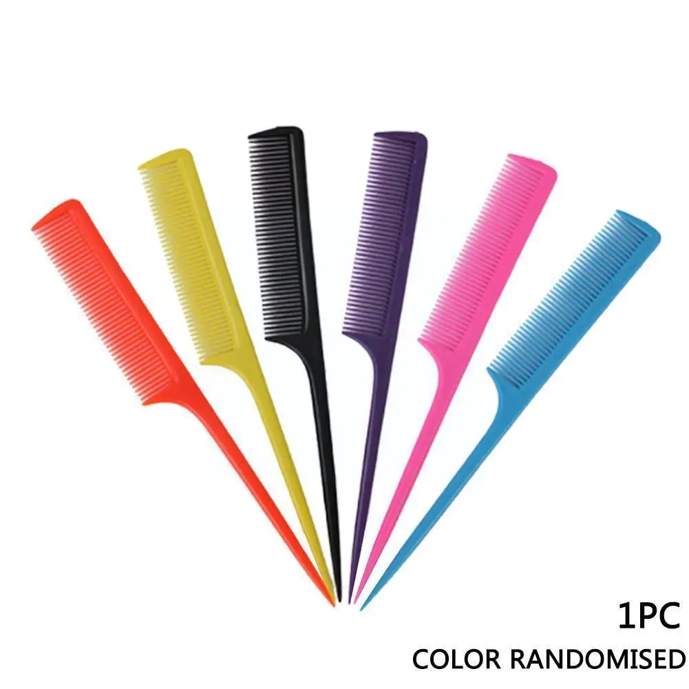 1pc Hair Pointed Tail Comb Airdressing Hair Styling Tools Fine-tooth Random Salon Color Hair Beauty Rat Tail Plastic Comb C G1u5 
1pc Hair Pointed Tail Comb Airdressing Hair Styling Tools Fine-tooth Random Salon Color Hair Beauty Rat Tail Plastic Comb C G1u5