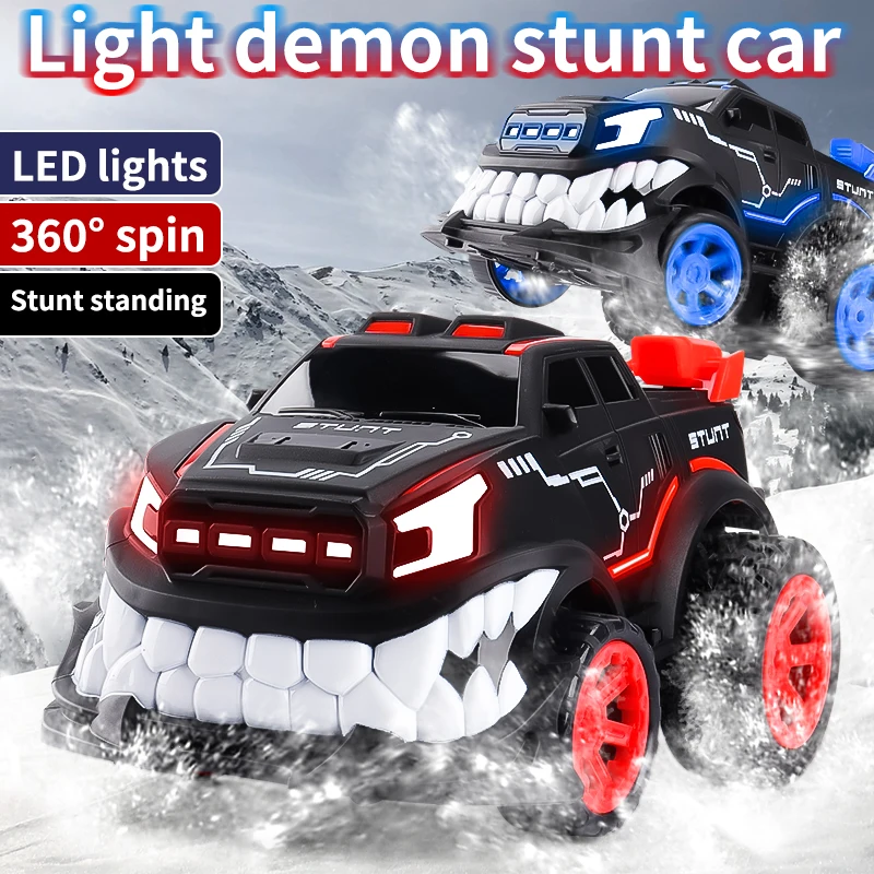 

New 2023 2WD RC Car 360° Spin Dancing Toy With LED Light Stunt Remote Control Cars Drift Monster Truck For Children Toys Gift