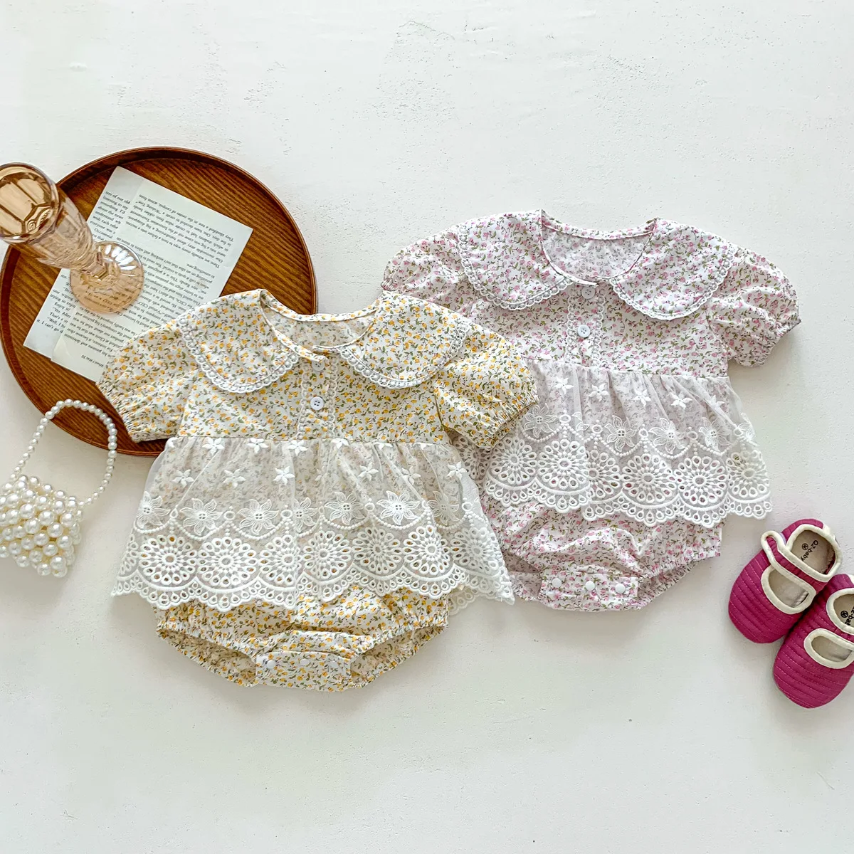 Детское Кружевное боди с коротким рукавом и воротником «Питер Пэн»
Детское Кружевное боди с коротким рукавом и воротником «Питер Пэн»