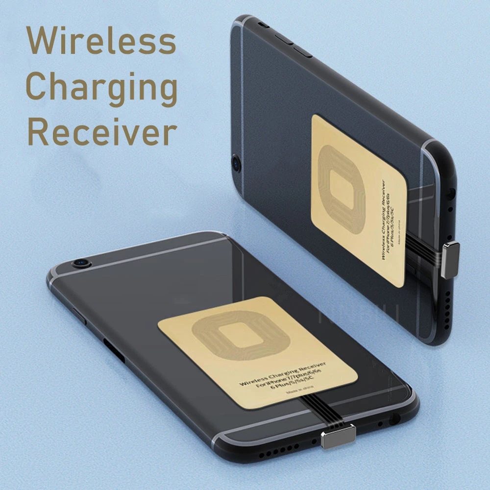 

QI Wireless Charger Receiver for IPhone 5 5s 6 7 Plus Universal Wireless Charging Receiver for Micro USB Type-C Phone