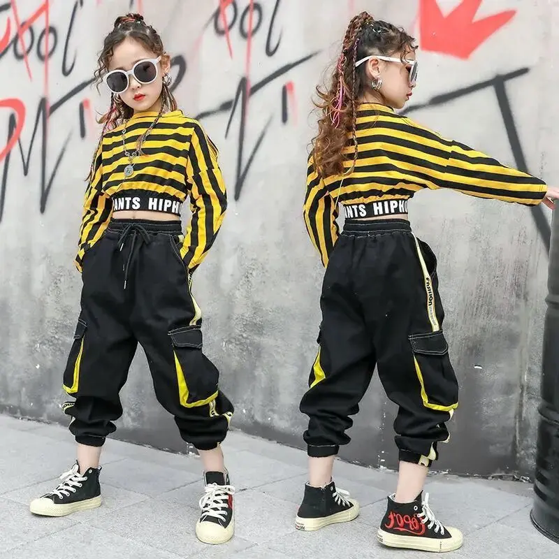 Girls Hip Hop Clothes 2-Piece Children's Suit Spring And Autumn Suit 2022 New Cargo Pants clothes Kids Set
Girls Hip Hop Clothes 2-Piece Children's Suit Spring And Autumn Suit 2022 New Cargo Pants clothes Kids Set