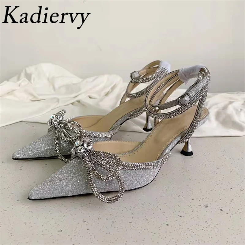 Crystal Shoes Women Kitten Heels Runway Shoes Women Pointed Toe Rhinestone Bowknot Gladiator Sandals Women Sexy Summer Pumps
Crystal Shoes Women Kitten Heels Runway Shoes Women Pointed Toe Rhinestone Bowknot Gladiator Sandals Women Sexy Summer Pumps