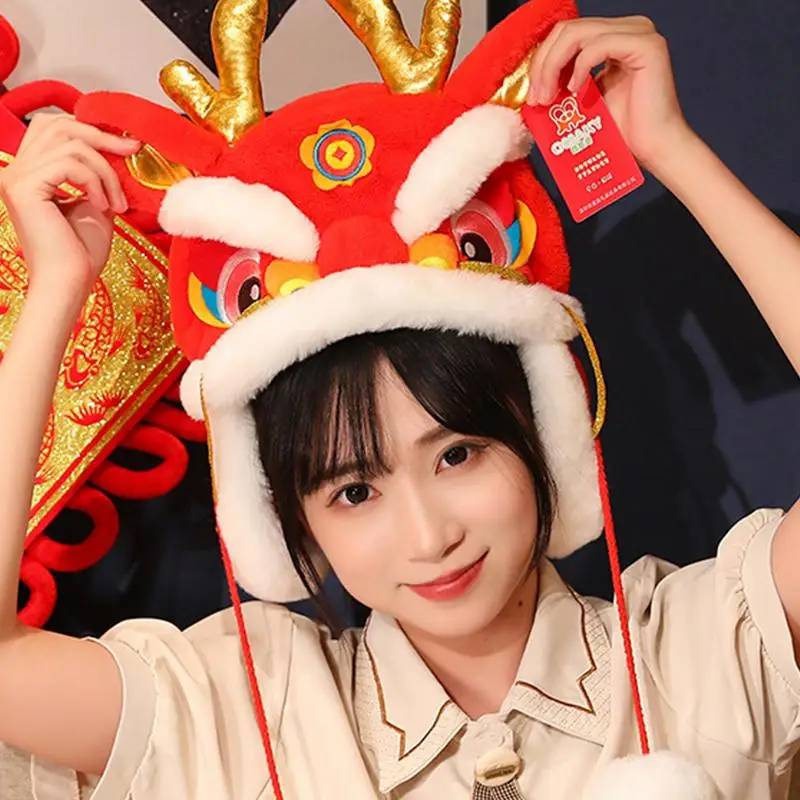 Chinese Dragon Hat 2024 New Year Mascot Dragon Hat Chinese Style Festival Celebration Girl Winter Hat Cartoon Dragon Headgear 
Chinese Dragon Hat 2024 New Year Mascot Dragon Hat Chinese Style Festival Celebration Girl Winter Hat Cartoon Dragon Headgear