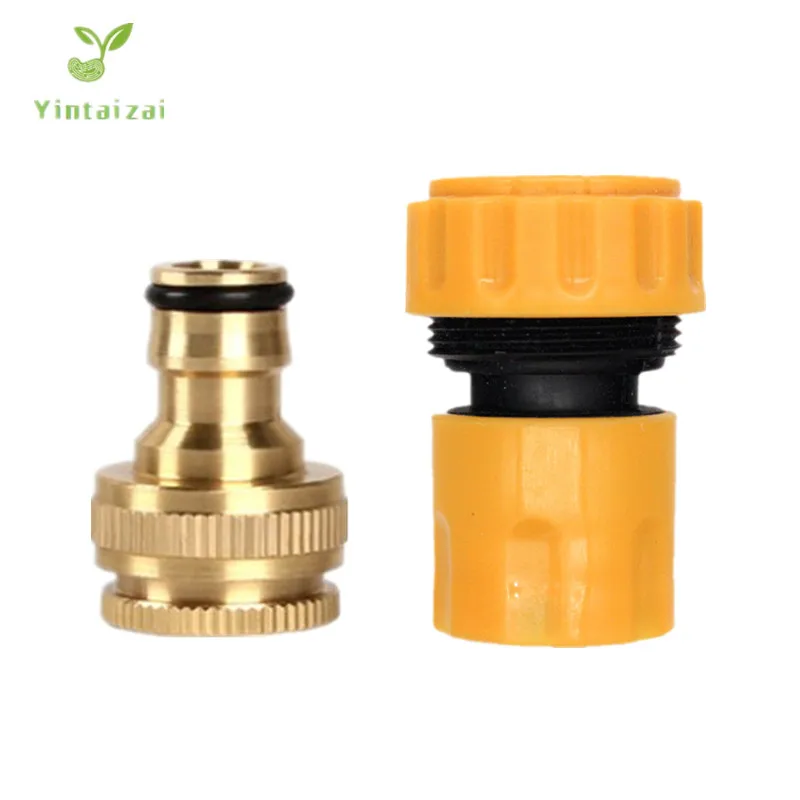1/2" & 3/4" Female Threaded Brass Tap Connector With Plastic Flow Connector For Garden Yard Irrigation Car Washing 
1/2" & 3/4" Female Threaded Brass Tap Connector With Plastic Flow Connector For Garden Yard Irrigation Car Washing