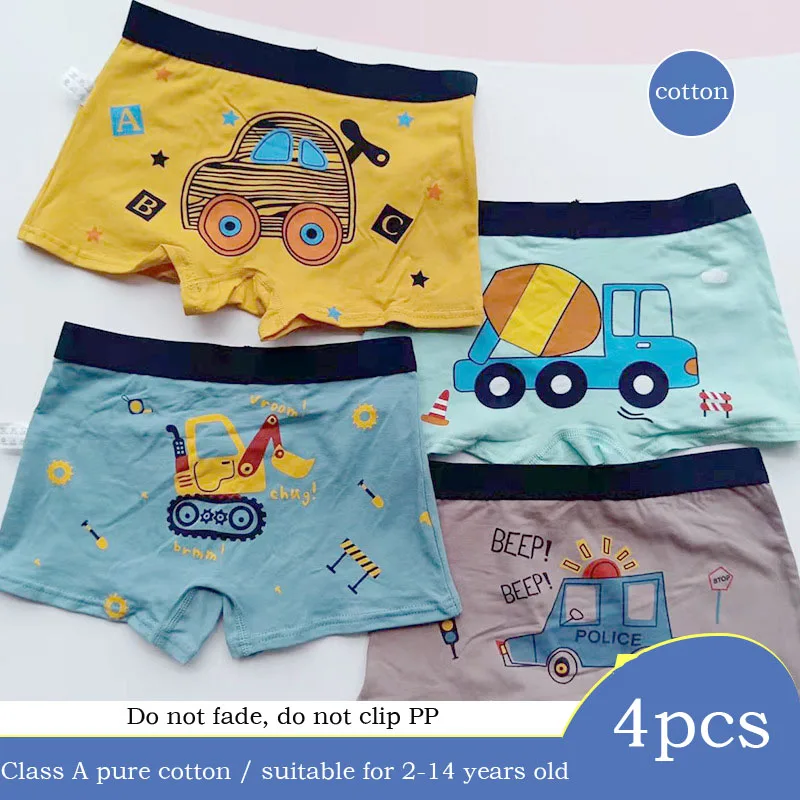 3-8 Years Old Boy Boxer Briefs Pure Cotton Comfortable Breathable Boxer Shorts Cartoon Car Boy Boxer Briefs 4 Pcs a Lot
3-8 Years Old Boy Boxer Briefs Pure Cotton Comfortable Breathable Boxer Shorts Cartoon Car Boy Boxer Briefs 4 Pcs a Lot