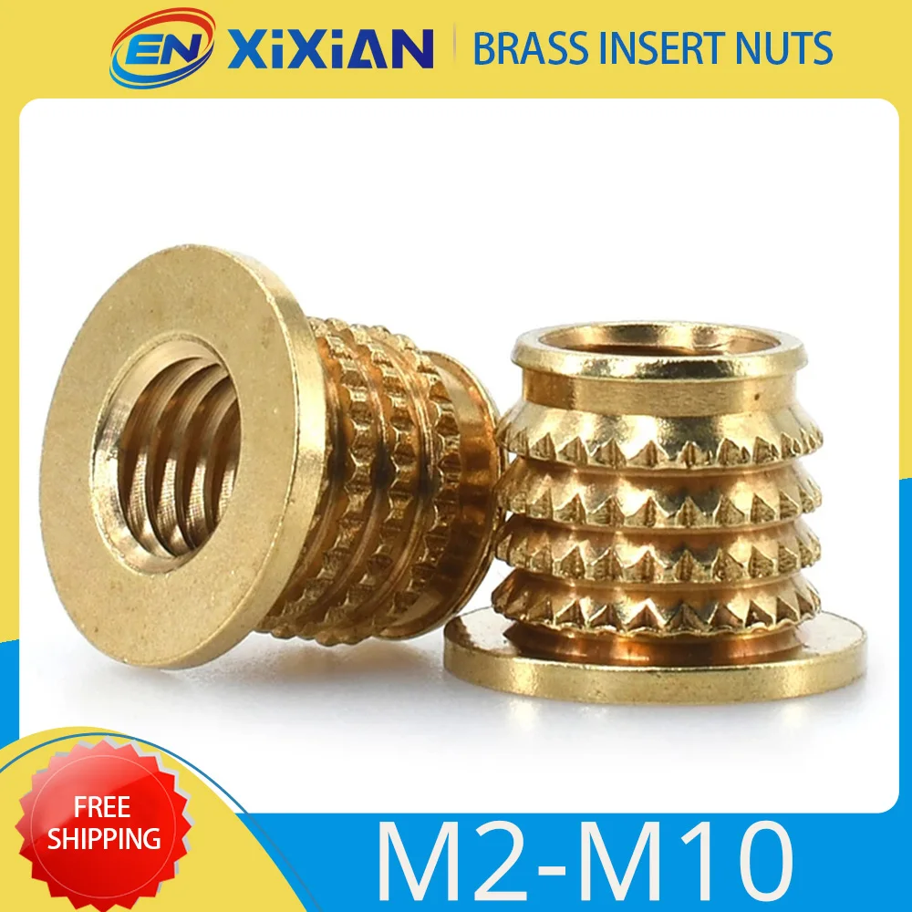 Brass Insert Nut M2 M2.5 M3 M3.5 M4 M5 M6 M8 M10 Cold Pressed Knurled Copper Nut Injection Embedment Barbed Flange Embed Nuts
Brass Insert Nut M2 M2.5 M3 M3.5 M4 M5 M6 M8 M10 Cold Pressed Knurled Copper Nut Injection Embedment Barbed Flange Embed Nuts