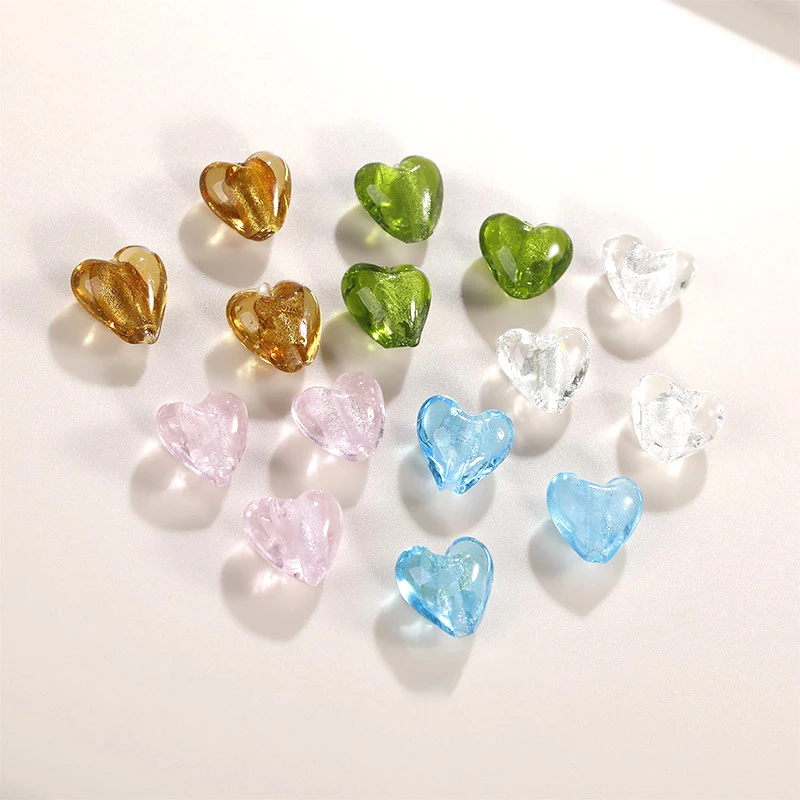 10 pieces straight hole peach heart-shaped glass beads DIY handmade jewelry earrings hair jewelry beading accessories materials
10 pieces straight hole peach heart-shaped glass beads DIY handmade jewelry earrings hair jewelry beading accessories materials