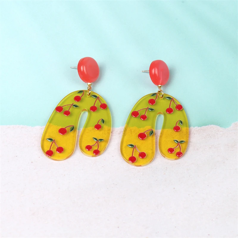 Transparent Cherry Print Women's Dangle Earrings 2022 Popular Fruit Drop Earring Party Birthday Gifts Cute Fashion Jewelry
Transparent Cherry Print Women's Dangle Earrings 2022 Popular Fruit Drop Earring Party Birthday Gifts Cute Fashion Jewelry