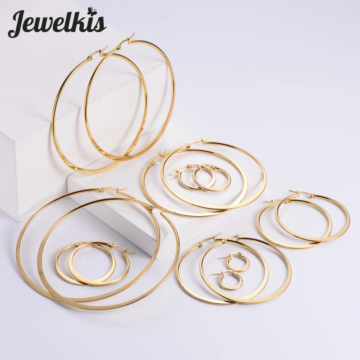 15/25/35/45/55/65/75/85mm Big Smooth Circle Stainless Steel Earrings Fashion Women Girl Trendy Large Hoop Earrings Jewelry
15/25/35/45/55/65/75/85mm Big Smooth Circle Stainless Steel Earrings Fashion Women Girl Trendy Large Hoop Earrings Jewelry
