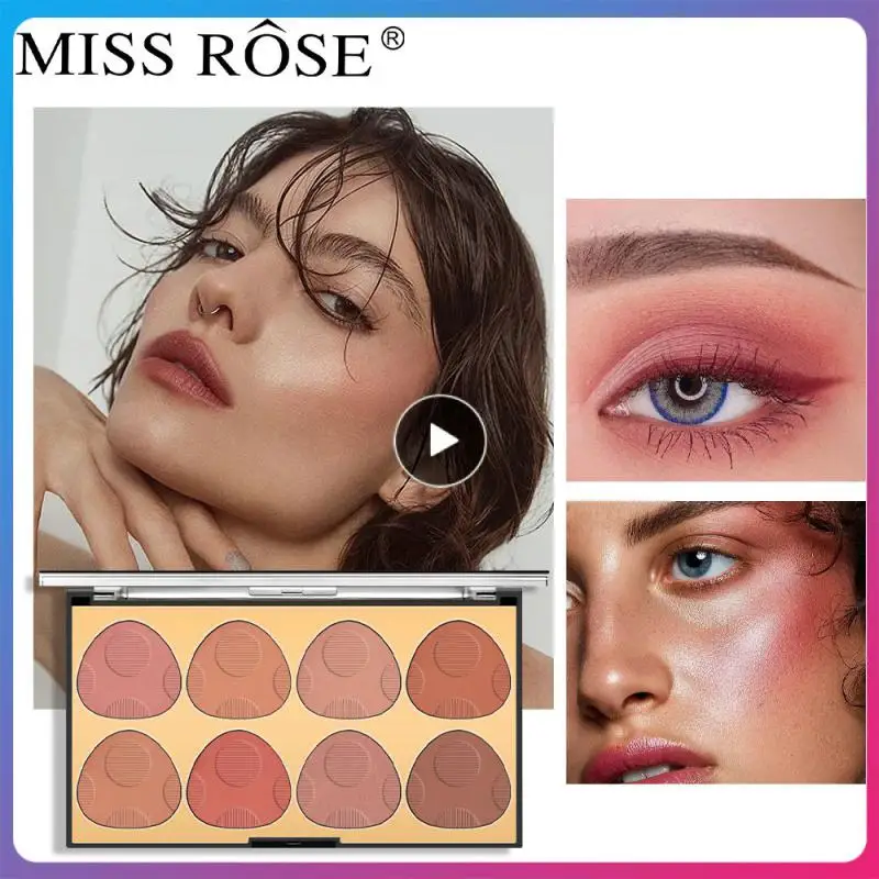 

8 Colors/set Blush Plate Peach Pallete Ace Mineral Pigment Cheek Blusher Powder Makeup Professional Contour Shadow Pink Blush