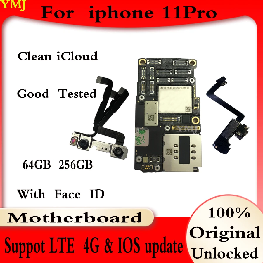 Free Shipping 100% Tested Good Work For iPhone 11 Pro Motherboard Original Unlock Clean icloud Mainboard With/No Face ID Plate
Free Shipping 100% Tested Good Work For iPhone 11 Pro Motherboard Original Unlock Clean icloud Mainboard With/No Face ID Plate