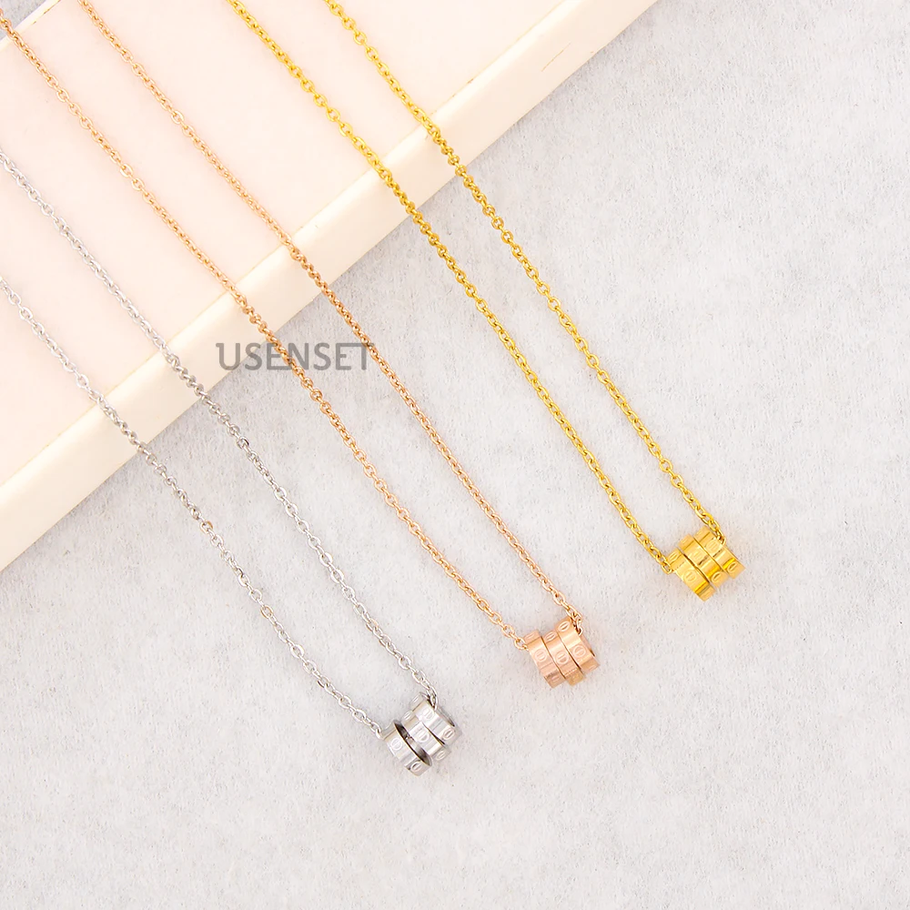 Simple Style Small Round Ring Pendant Gold Plated High Quality Titanium Steel Necklace for Women Girl YS325
Simple Style Small Round Ring Pendant Gold Plated High Quality Titanium Steel Necklace for Women Girl YS325
