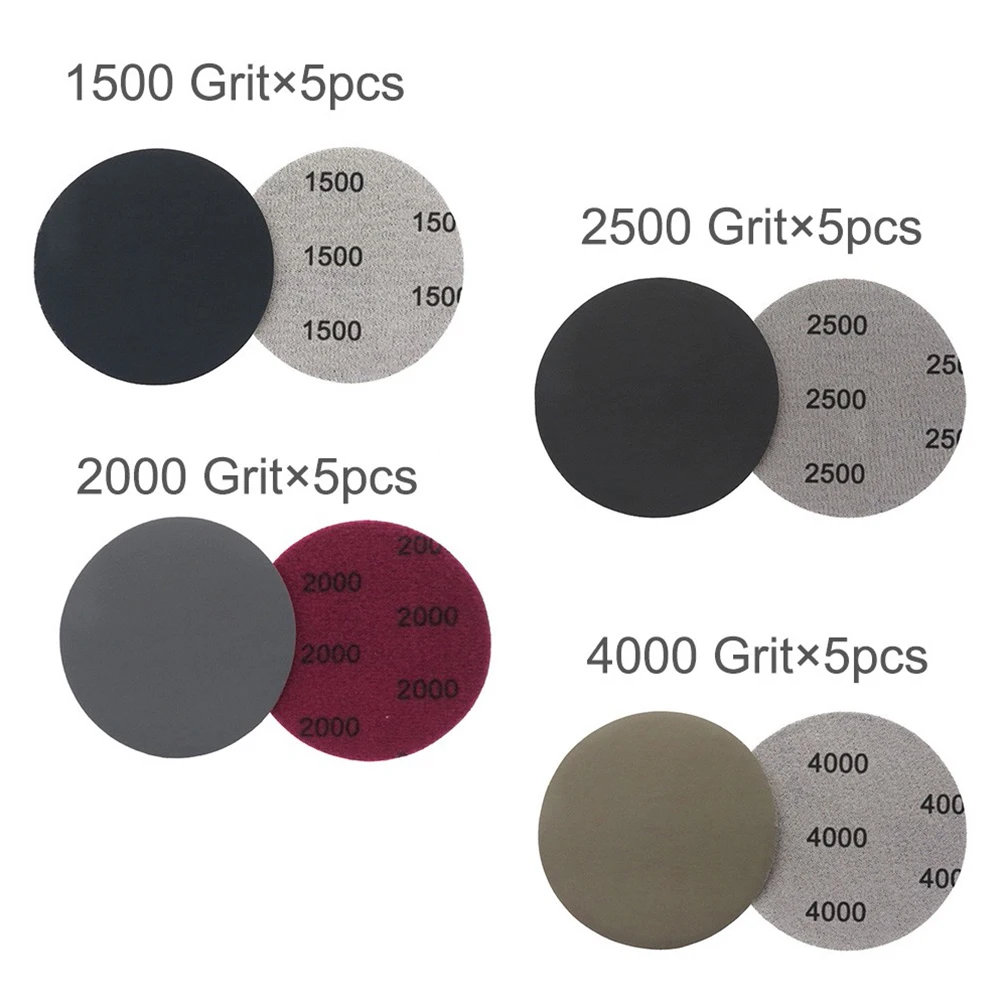 20pcs 3inch 75mm Silicon Carbide Sanding Discs Wet/Dry Sandpaper 1500/2000/2500/4000 Grit Hook Loop Round Sander Disc
20pcs 3inch 75mm Silicon Carbide Sanding Discs Wet/Dry Sandpaper 1500/2000/2500/4000 Grit Hook Loop Round Sander Disc